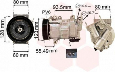 VAN WEZEL 4000k315 -  Компрессор, кондиционер